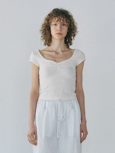 Wrinkled Shirred Top - DIAGONAL - Modalova