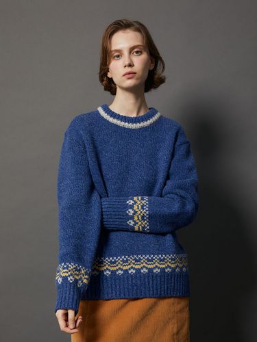 Fair Isle Heavy Sweater_Melange Blue - ODD DEPARTMENT - Modalova