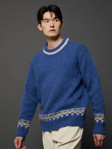 Fair Isle Heavy Sweater_Melange Blue - ODD DEPARTMENT - Modalova