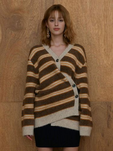 Stripe Knit Cardigan KK2AD7150_GO - JOY GRYSON - Modalova