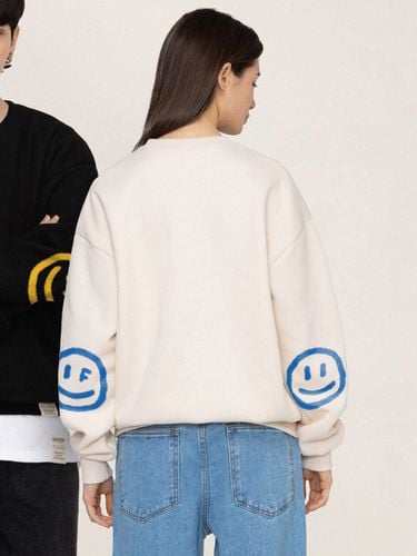 Elbow Spray Smiling Face Drawing Sweatshirt - GRAVER - Modalova