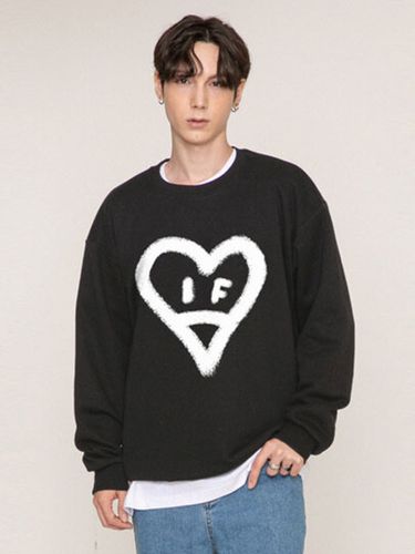 Big Smiley Heart Sweatshirt / 4 Colors - GRAVER - Modalova