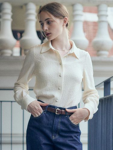 Crinkle Blouse - LOEUVRE - Modalova