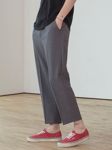 Wide Banding Slacks Pants _ Gray - HALBKREIS LAYOUT - Modalova