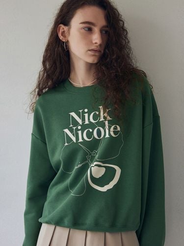 Nicole Flower Sweatshirt_Green - NICK&NICOLE - Modalova