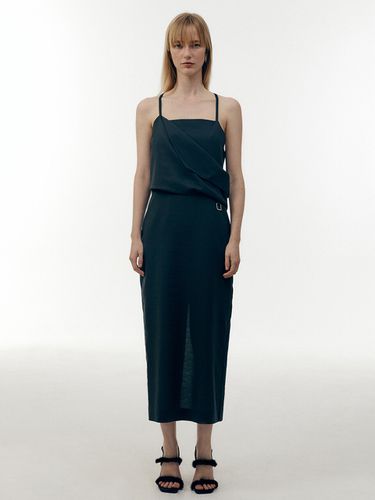 Drape Sleeveless Dress_Charcoal - LOW CLASSIC - Modalova