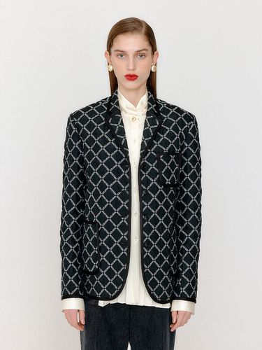 VINTERY Single-Breasted Blazer - Black/White - EENK - Modalova