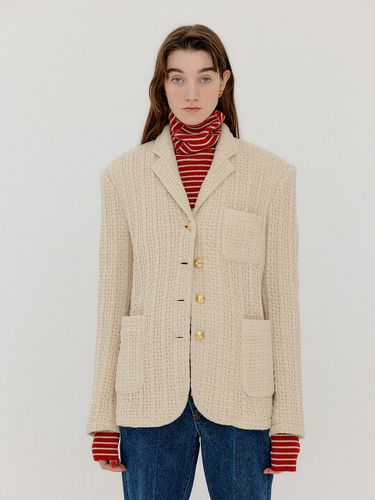 VETH Single-Breasted Blazer - Cream - EENK - Modalova