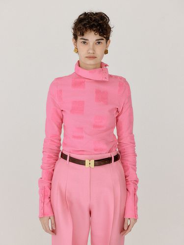 VEROSA Logo Pattern Turtleneck Top - EENK - Modalova