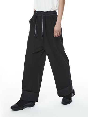 Wool Blend Wide Long Slacks [Black] - DGNAK12 - Modalova