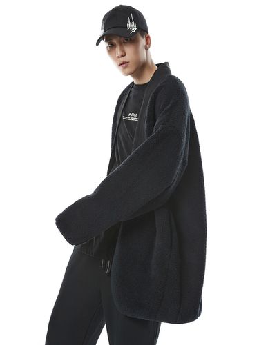 Kimono Long Fleece Jacket [Black] - DGNAK12 - Modalova