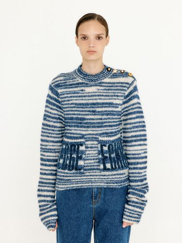 VONIKA Lettered Pocket Knit Sweater - EENK - Modalova