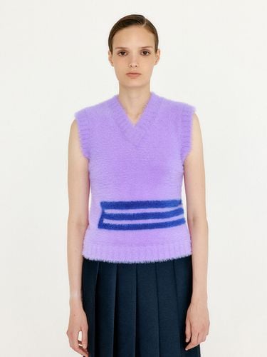 VEAH V-Neck Knit Vest - Violet - EENK - Modalova