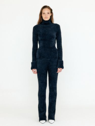 VIOLYN Ribbed Knit Pants - Black - EENK - Modalova