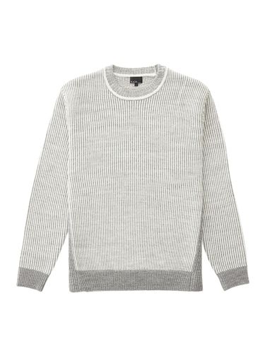 Semi Over Fit Two-tone Wool Blended Knit () - STCO - Modalova