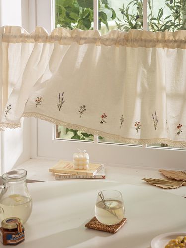 Natural Flower Garden_Kitchen Balance Curtain - DECOVIEW - Modalova