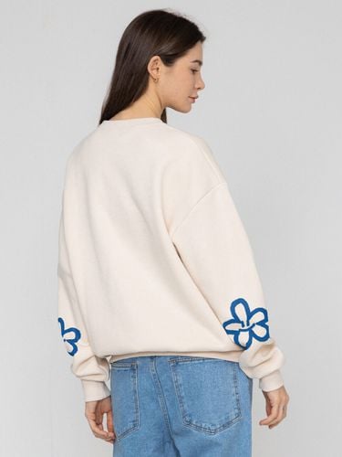 Elbow Spray Smiling Flower Drawing Sweatshirt - GRAVER - Modalova