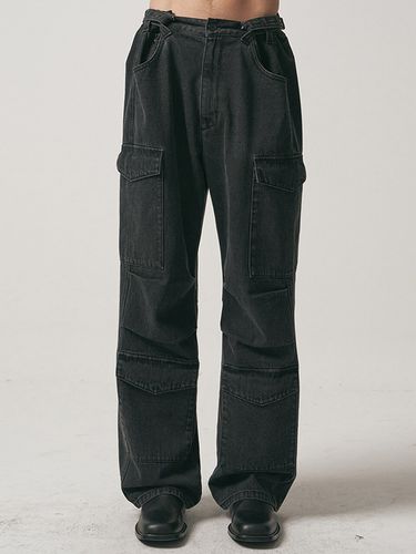 Utility Cargo Wide Denim Pants _ - NOIRER - Modalova