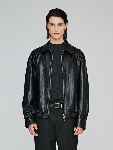 Eco Leather Jacket [Black] - THE KNIT COMPANY - Modalova