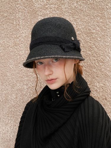 Cloche Cap - Charcoal - Brown Hat - Modalova