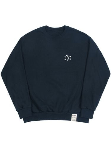 Small Double Drawing Smile Sweatshirt [Navy] - GRAVER - Modalova