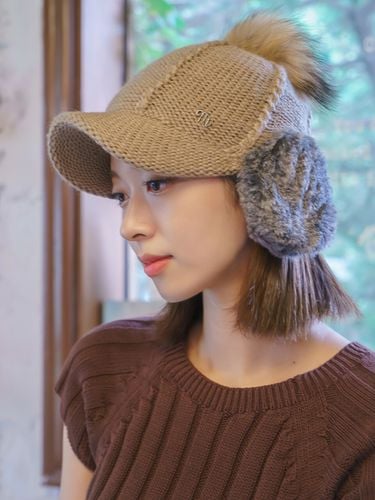 Maverick knit earmuff cap 2color - meminn - Modalova