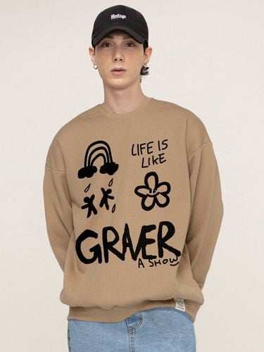 Multi 1 Logo Sweatshirt [Beige] - GRAVER - Modalova