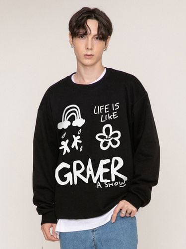 Multi 1 Logo Sweatshirt [4color] - GRAVER - Modalova