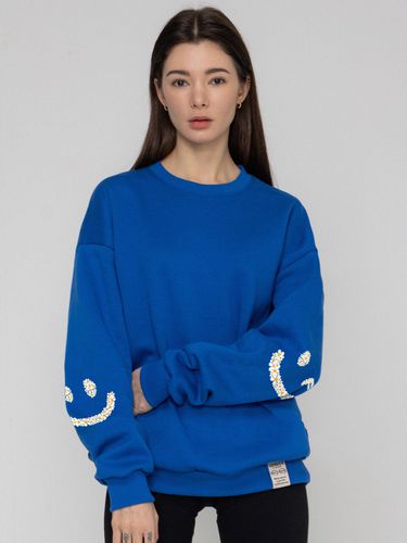 Elbow Flower Smile Sweatshirt [Cobalt Blue] - GRAVER - Modalova