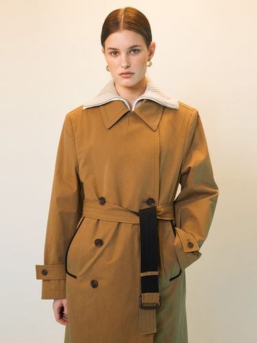 Belted Double Trench Coat_Camel - Enor - Modalova