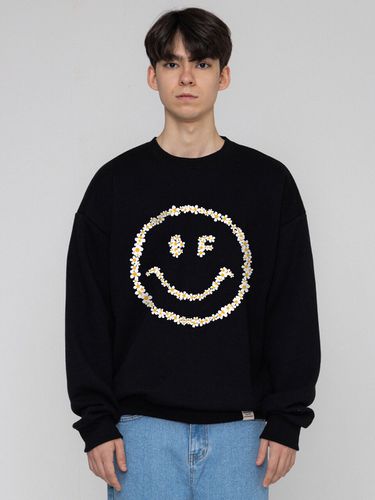 Multi Flower Dot Smile Sweatshirt [6color] - GRAVER - Modalova