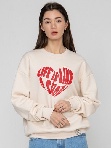 Big Liffe Logo Heart Sweatshirt - GRAVER - Modalova