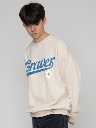 Baseball Logo Flower Smile Sweatshirt - GRAVER - Modalova