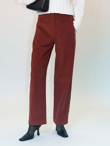 Corduroy Wide Pants_Red - Enor - Modalova