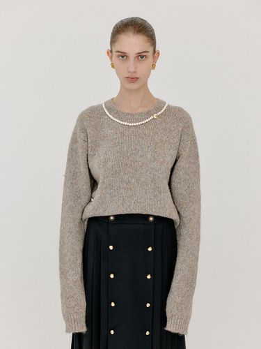 VACKLYN Pearl Trim Knit Sweater - EENK - Modalova