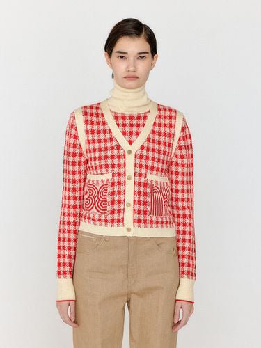 VITA Gingham Check Knit Vest - EENK - Modalova