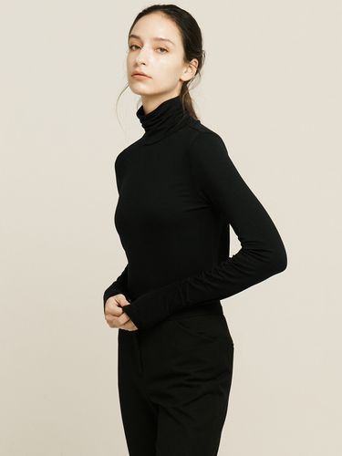 Soft Shirring Sleeve Turtleneck_4color - FRONTROW - Modalova