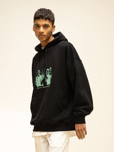 Virtual Serial Killer Oversized Hoodie_Black - MASSNOUN - Modalova