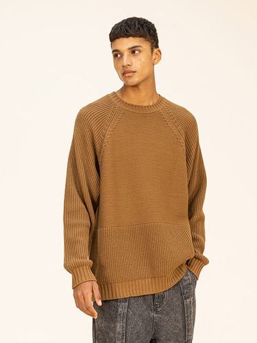 Half Incision Oversized Knit_Brown - MASSNOUN - Modalova