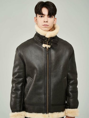 B-3 Real Mouton Jacket [Brown] - DREAMWORLD - Modalova