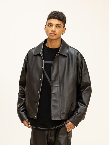 Lambskin Overfit Bomber Jacket_Black - MASSNOUN - Modalova