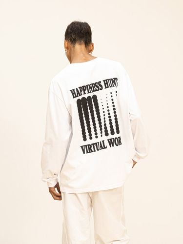 Happiness Hunt Long Sleeve T-Shirt_White - MASSNOUN - Modalova