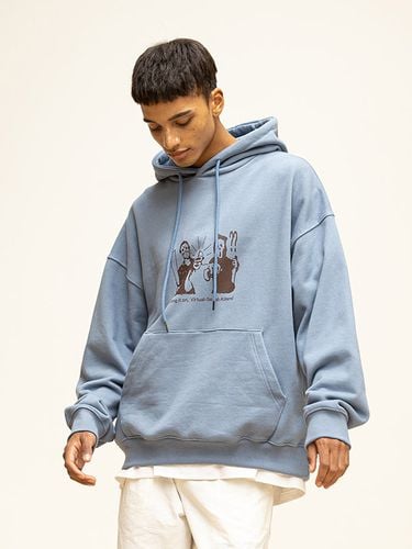 Virtual Serial Killer Oversized Hoodie_Sky Blue - MASSNOUN - Modalova