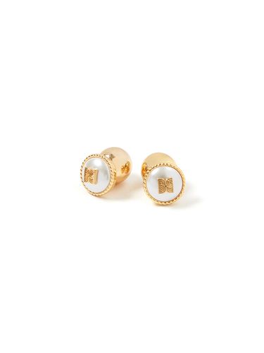 VENUS Petit Pearl Logo Earrings - EENK - Modalova