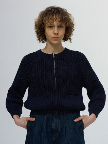 Netto Yarn Jumper Jacket (Navy) - NOTHING WRITTEN - Modalova