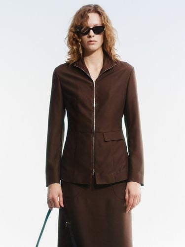 Way Zip shirt Jacket - Brown - OPEN YY - Modalova