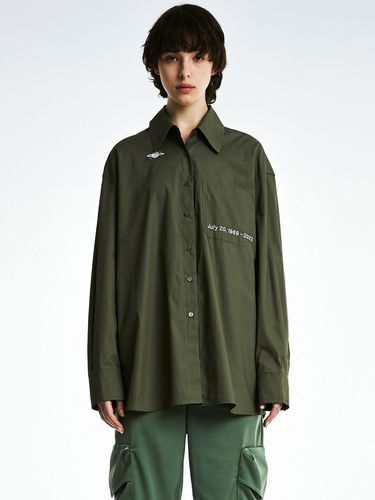 Space Oversized Shirt - Khaki - OPEN YY - Modalova