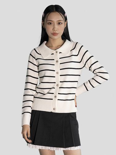 Striped Collar Knit Cardigan_IV - AVANDRESS - Modalova