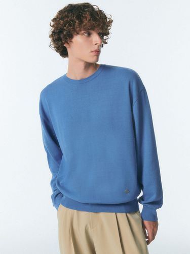 Logo Point Over-fit Pullover _ Blue - CITYBREEZE - Modalova