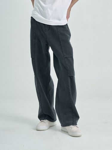 Tuck Wide Denim Pants _ - inexcis - Modalova